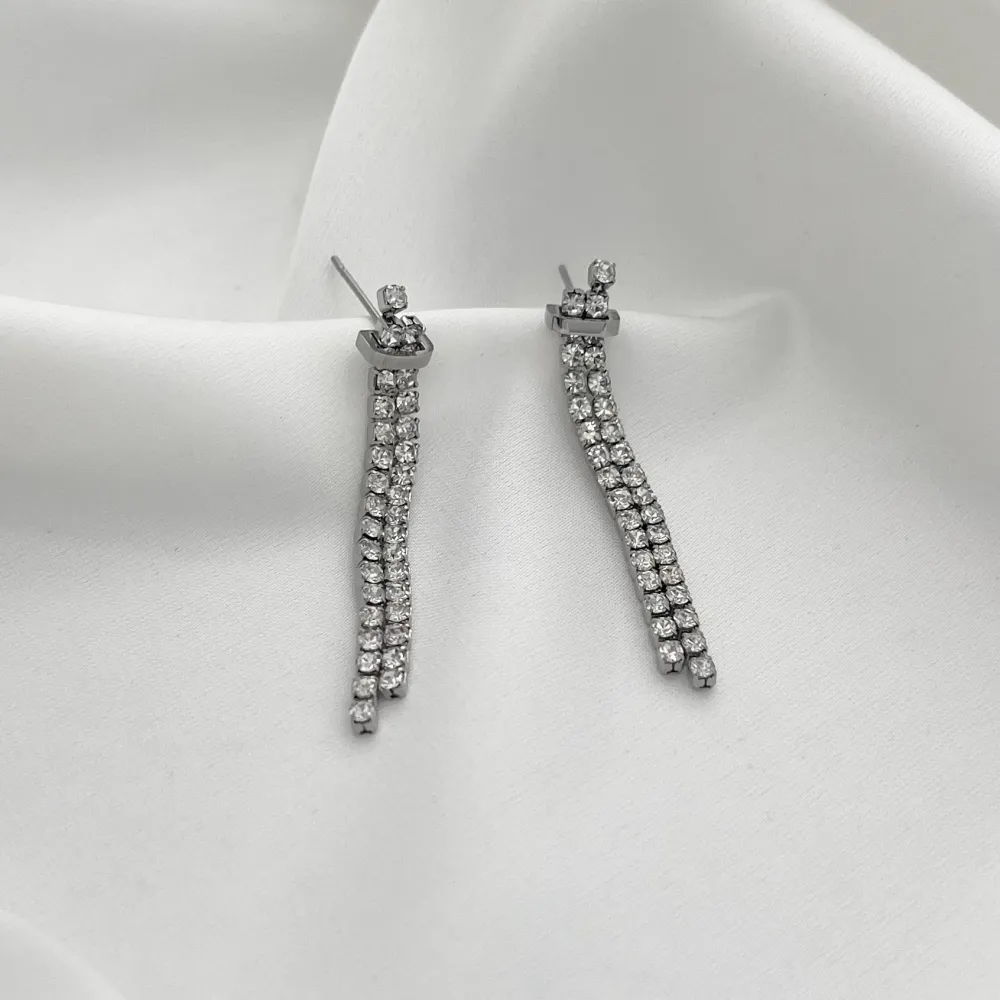 Doppio Tennis-Orecchini in Acciaio - OAP-103-AA2434E