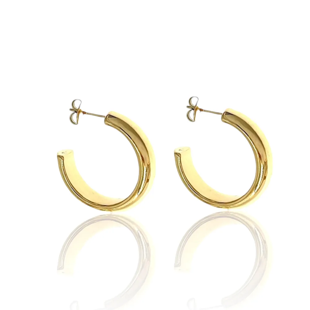 Cerchio Lavorato-Orecchini a Cerchio in Acciaio - OAP-103-AA2619E