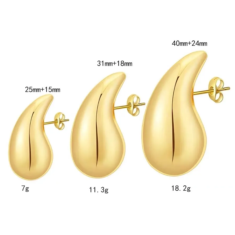 Goccia Piccola-Orecchini in Acciaio - OAP-103-AA3072E S 26mm