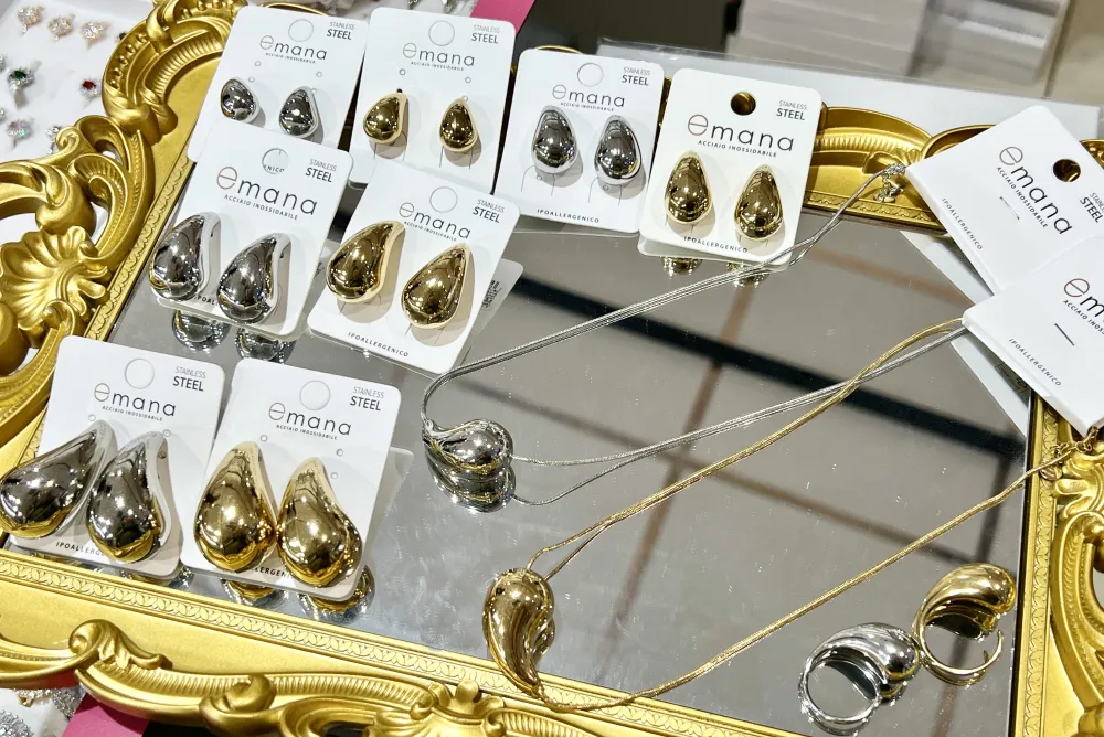 Goccia Media-Orecchini in Acciaio - OAP-103-AA3073E M 31mm