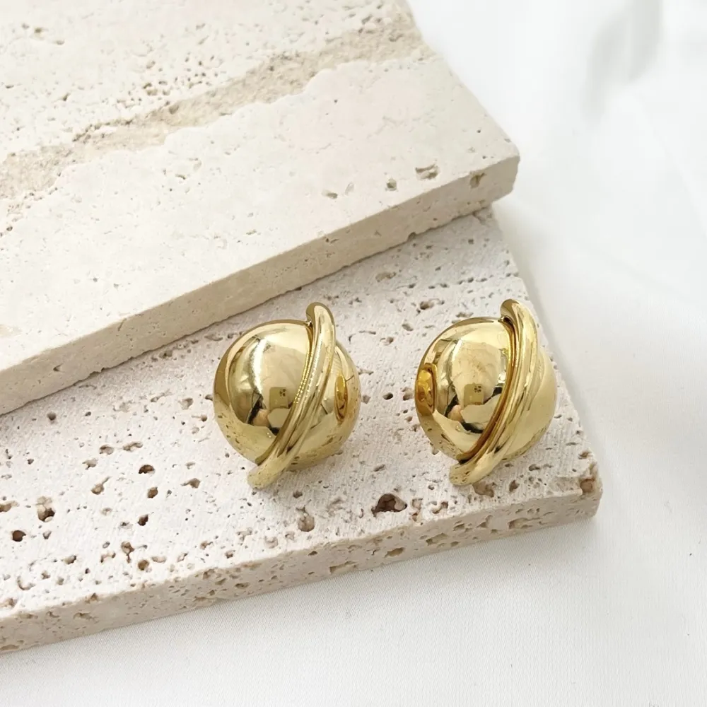 Bottone-Orecchini in Acciaio - OAP-103-AA3203E