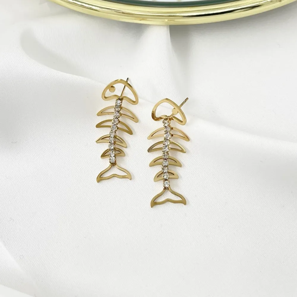 Lisca di Pesce-Orecchini in Acciaio - OAP-103-AA3360E