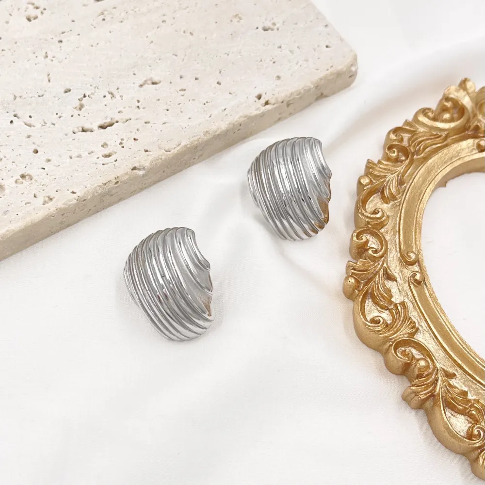 Conchiglia-Orecchini in Acciaio - OAP-103-AA3892E