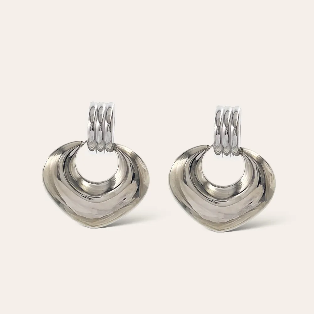 Pendente Cuore -Orecchini in Acciaio - OAP-103-AA4651E