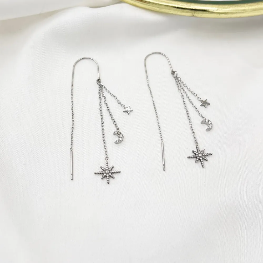 Croce Stella -Orecchini in Acciaio - OAP-103-AA5001E