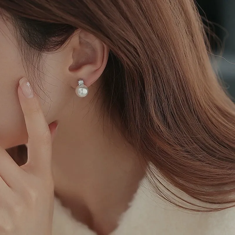 Punto Luce con Perla-Orecchini in Acciaio - OAP-103-AA5068E 10+5mm