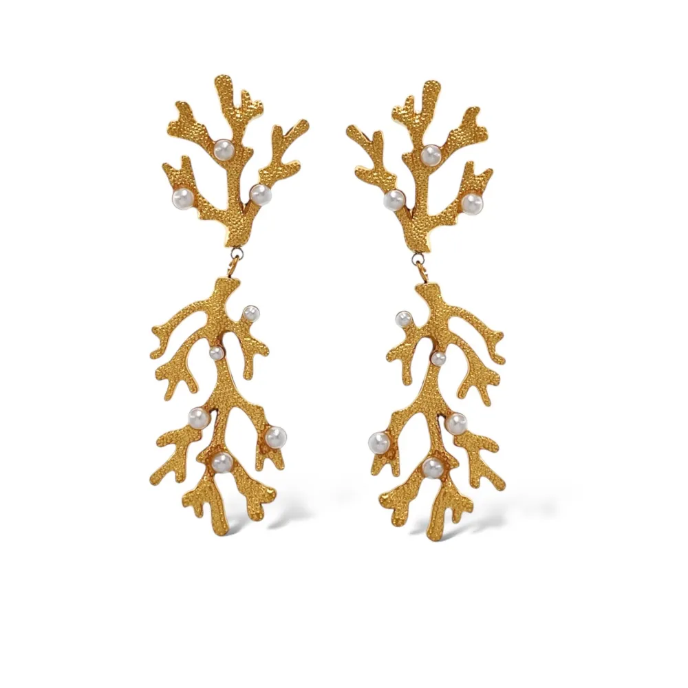 Corallo-Orecchini in Acciaio - OAP-103-AA5070E