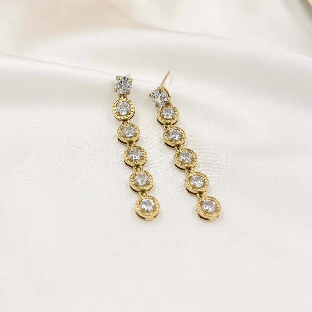 Cipollina Lunga-Orecchini in Acciaio - OAP-103-AA5510E