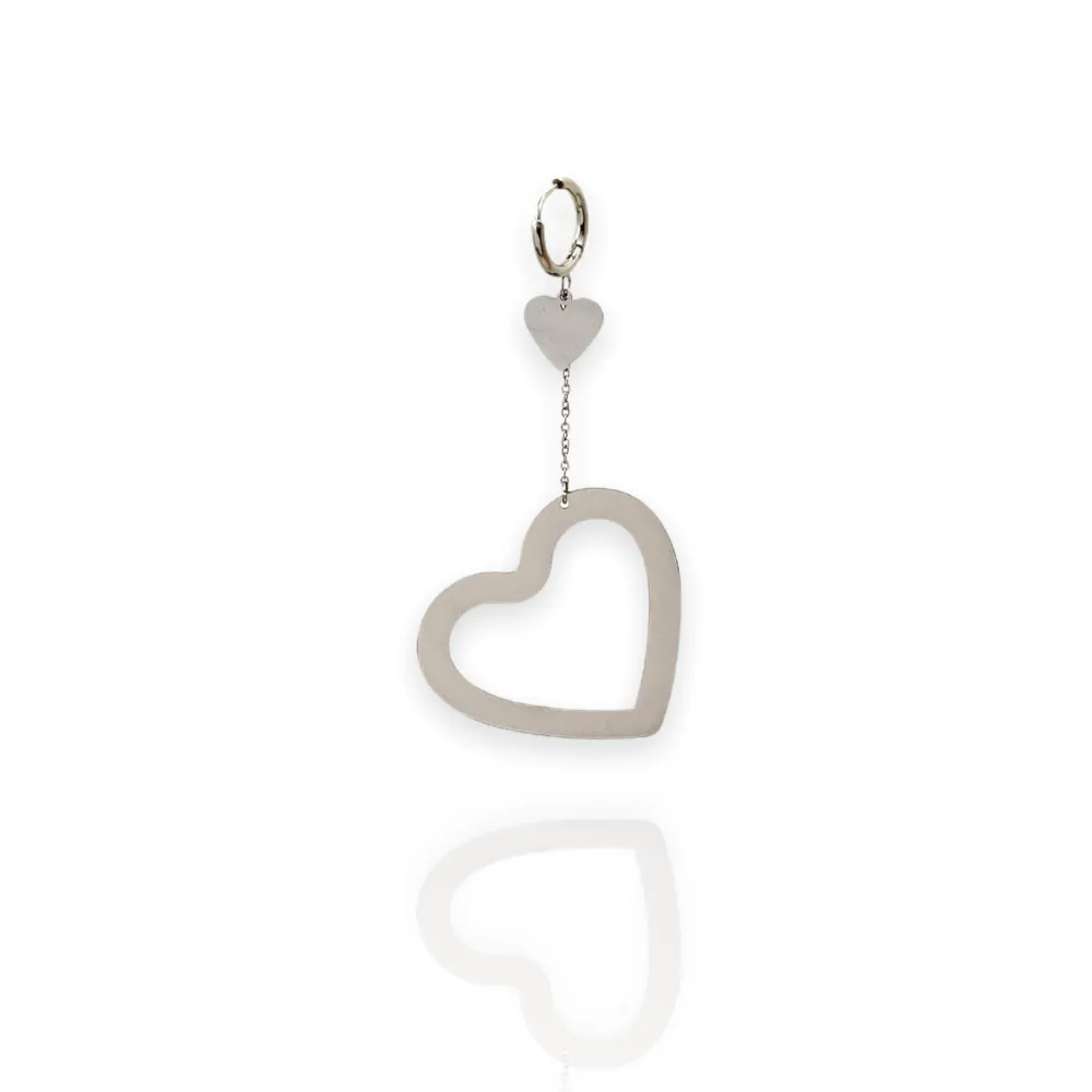 Cuore -Mono Orecchino in Acciaio - OAP-413-1001