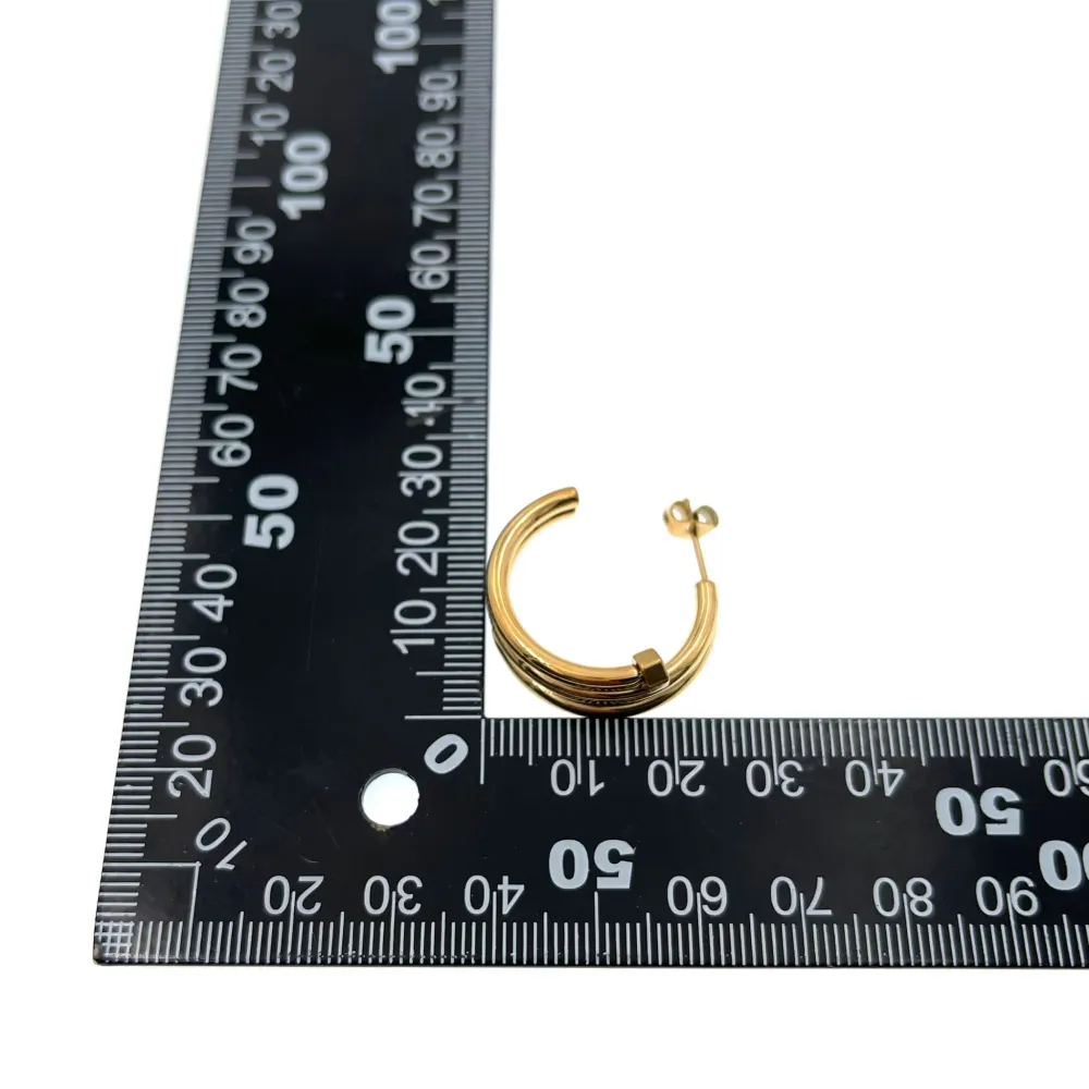 Cerchio Chiodo-Orecchini in Acciaio - OAP-413-1009