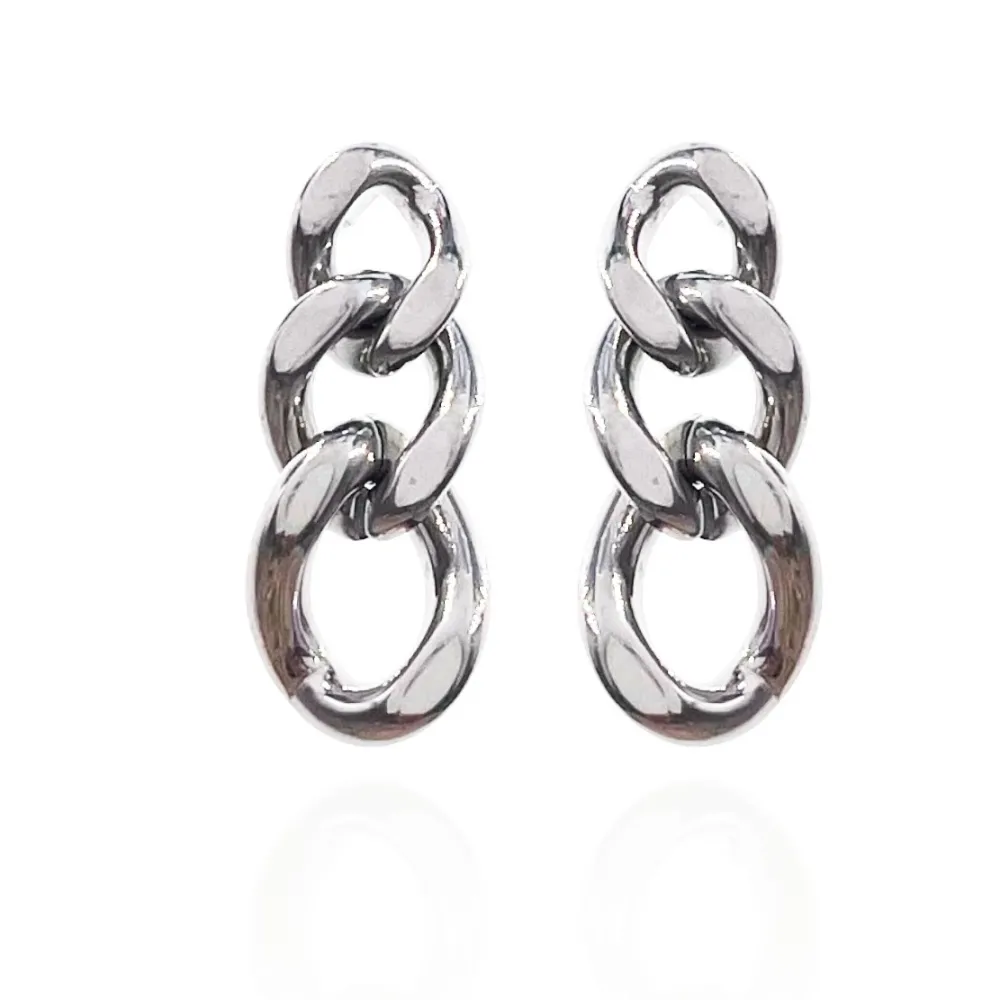 Catena in Acciaio-Orecchini in Acciaio - OAP-413-1026