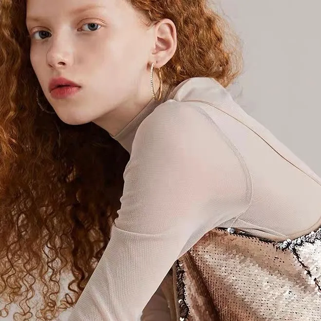 Cerchio 50mm con Zirconia-Orecchini in Acciaio - OAP-413-1077 50mm