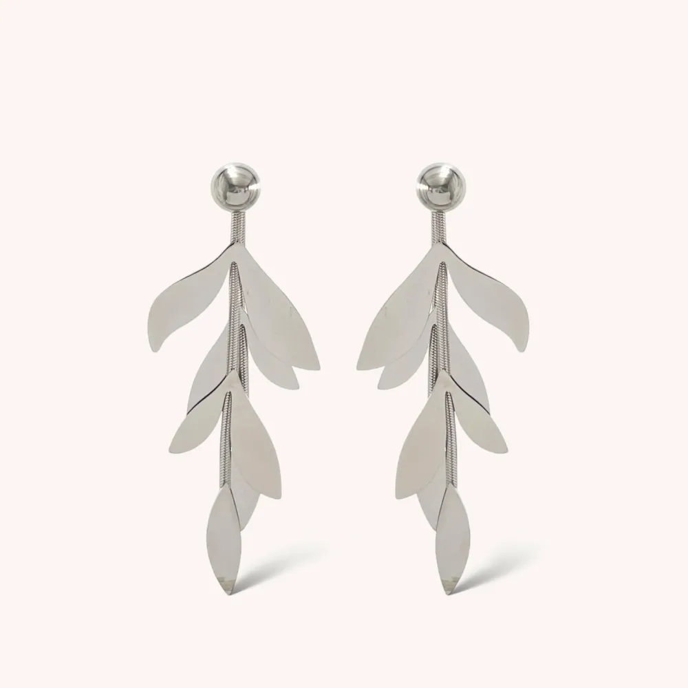 Foglia -Orecchini in Acciaio - OAP-413-2408-2