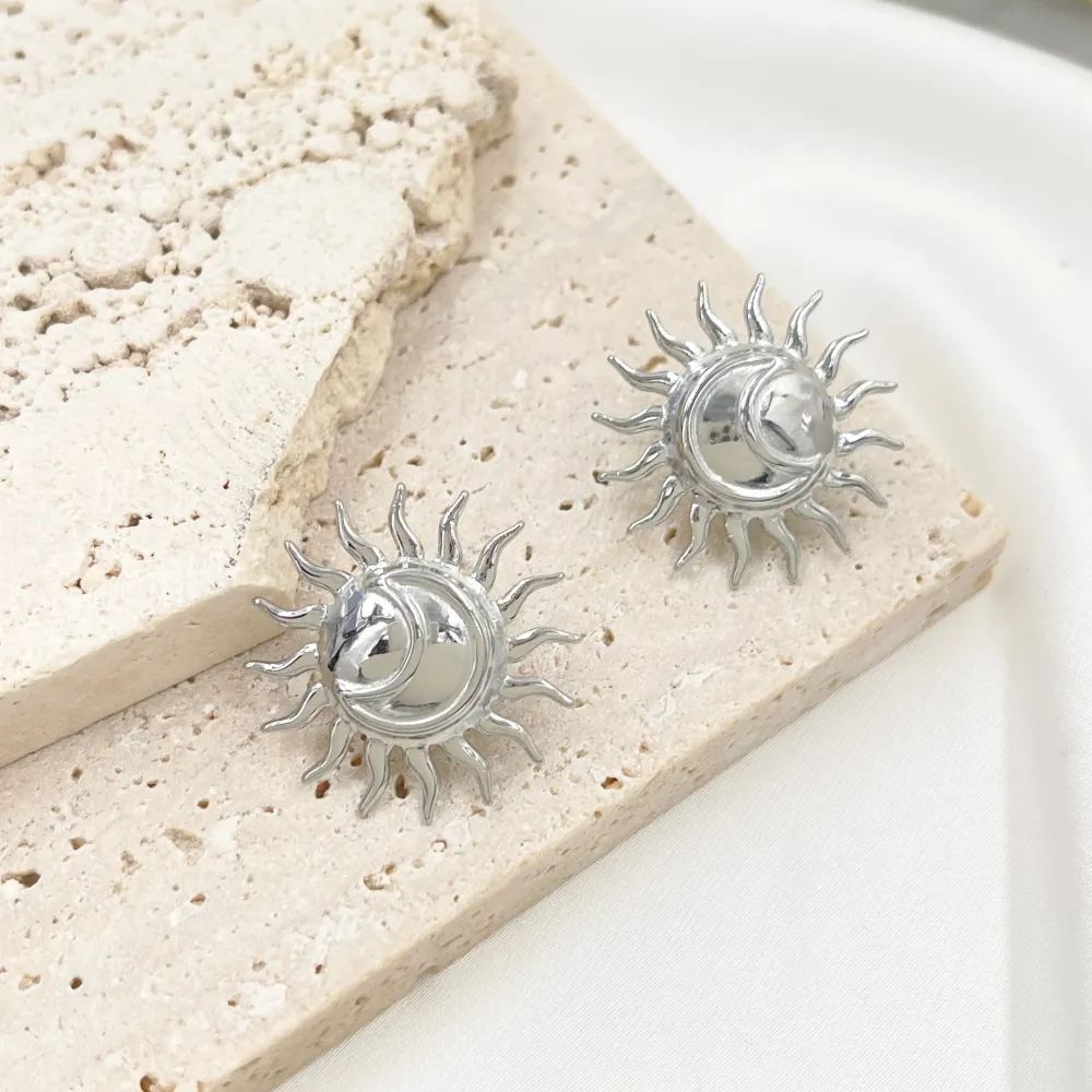 Sole Luna -Orecchini in Acciaio - OAP-413-7400