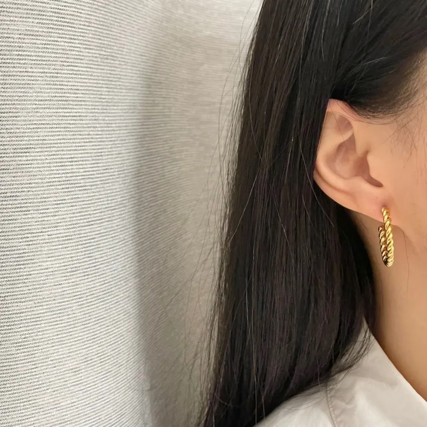 Perline 25mm -Orecchini a Cerchio in Acciaio - OAP413-787