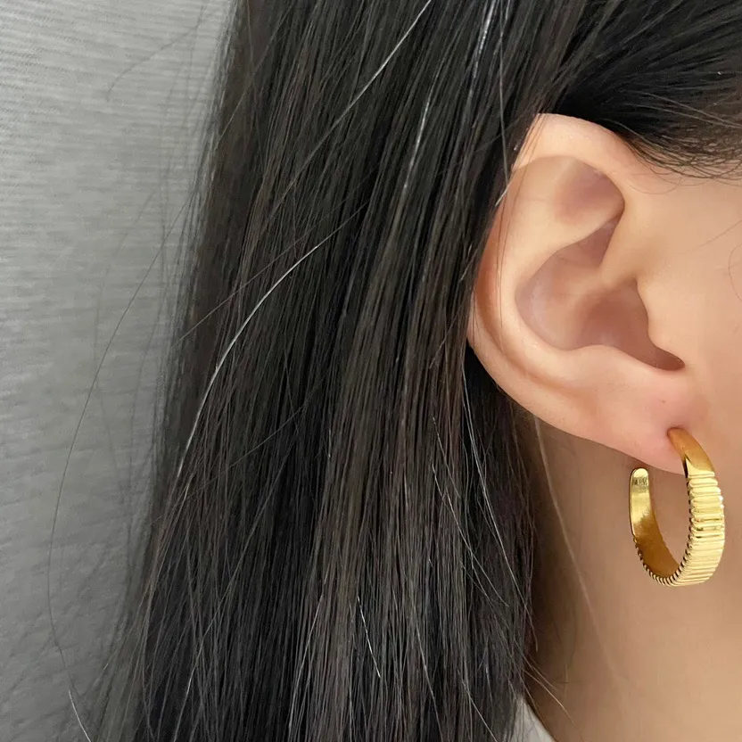 24mm -Orecchini a Cerchio in Acciaio - OAP413-788