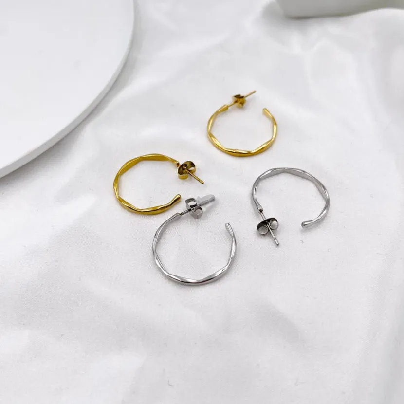 25mm -Orecchini a Cerchio in Acciaio - OAP413-789