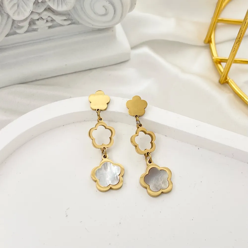 Fiore-Orecchini in Acciaio - OAP-413-910