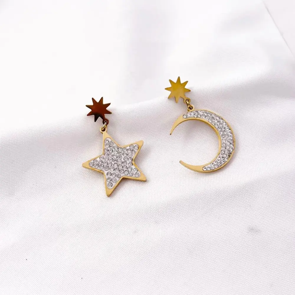 Stella Luna-Orecchini in Acciaio - OAP-413-959