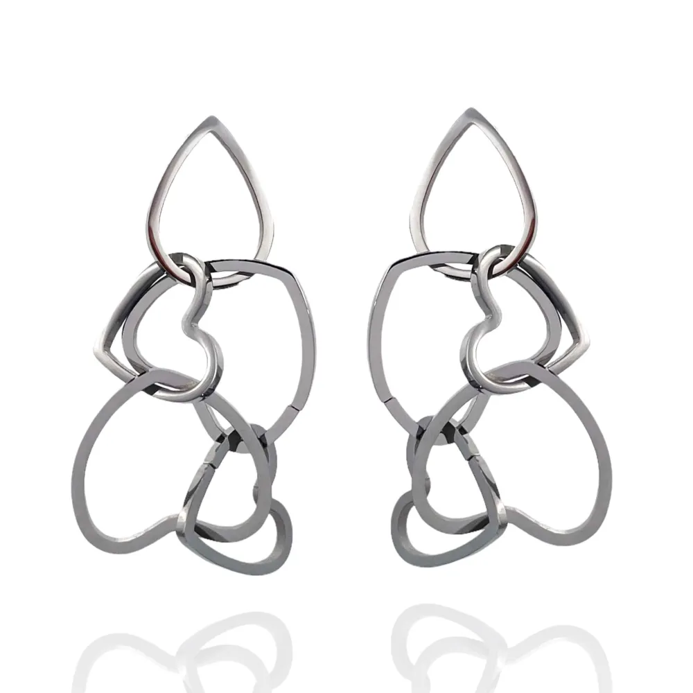 Cuore Vuoto -Orecchini in Acciaio - OAP-413-961
