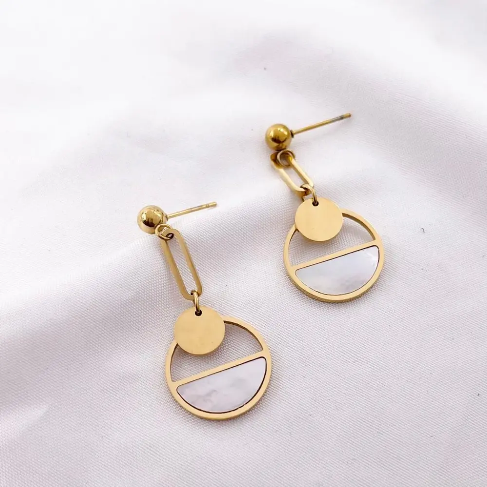 Cerchio Pendente-Orecchini in Acciaio - OAP-413-963A