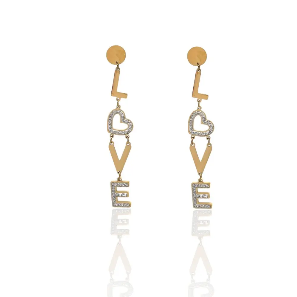 Lucchetto Cuore -Orecchini in Acciaio - OAP-413-966