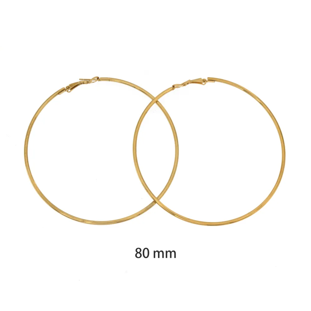 Cerchio 80mm -Orecchini acciaio - OAP-450-319 80mm