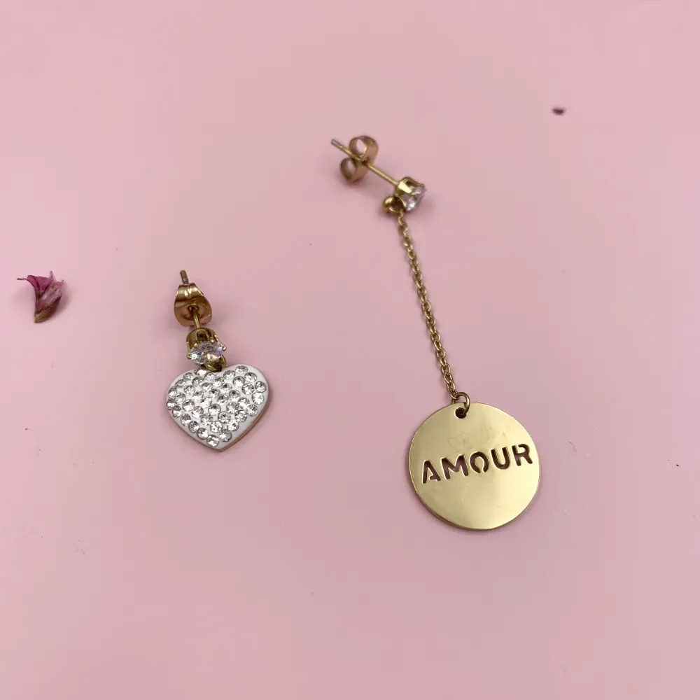 OAP6837-Cuore Amour- Orecchini in Acciaio - OAP6837-Cuore Amour- Orecchini in Acciaio