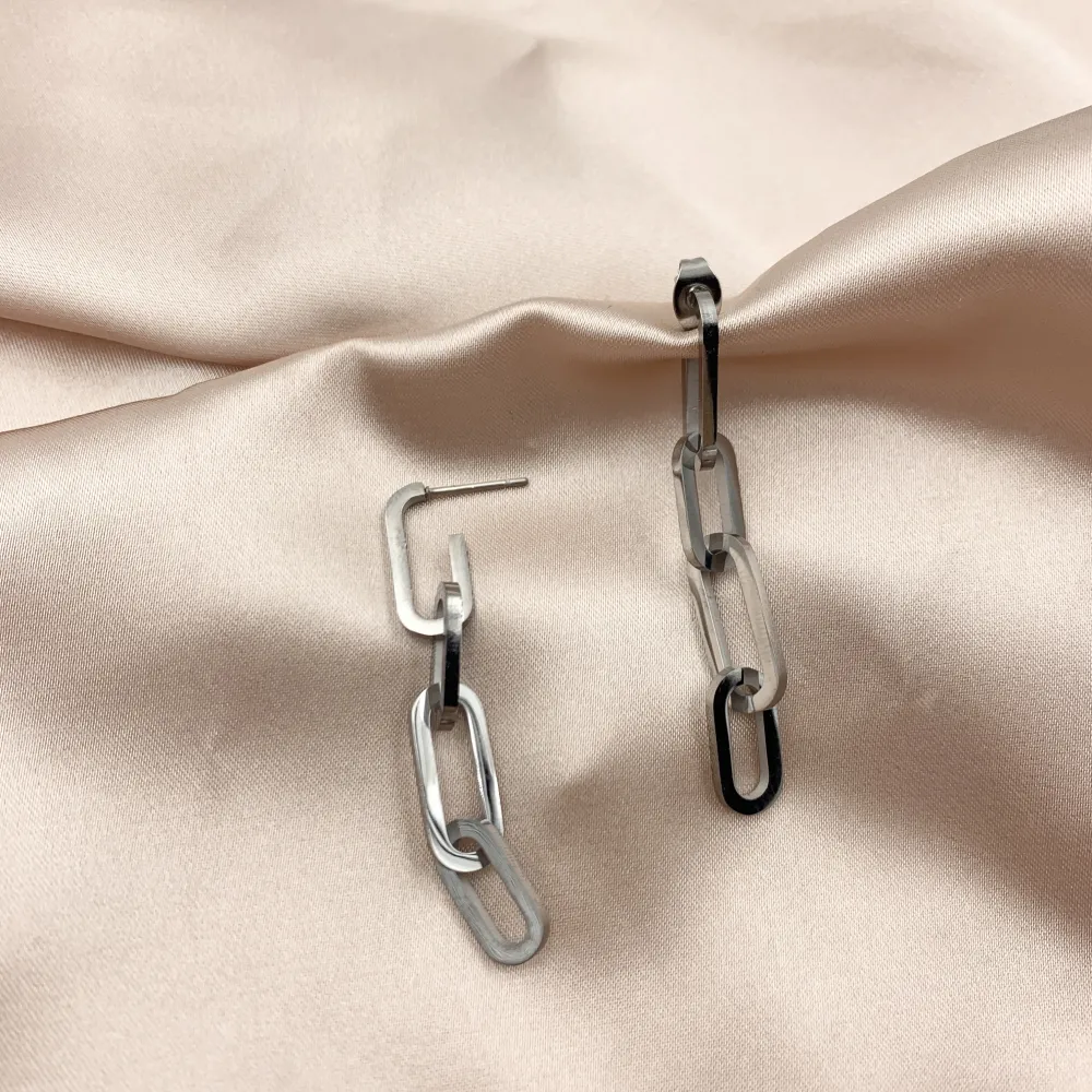 OAP7258-Catena- Orecchini in Acciaio - OAP7258-Catena- Orecchini in Acciaio