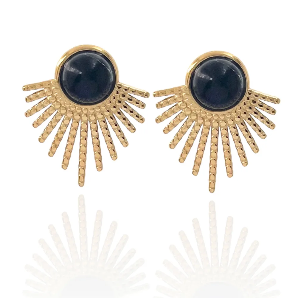 Pietra Colorato-Orecchini in Acciaio - OAP-729-46