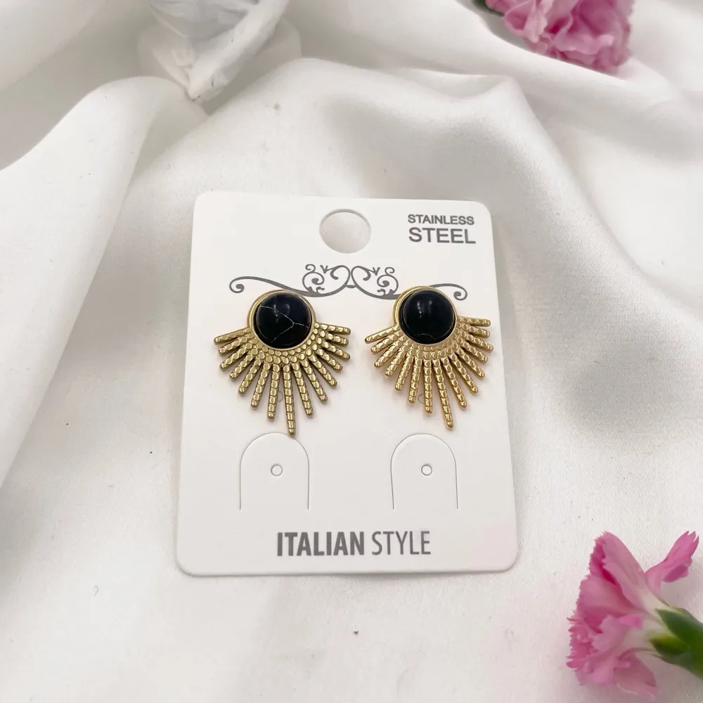 Pietra Colorato-Orecchini in Acciaio - OAP-729-46