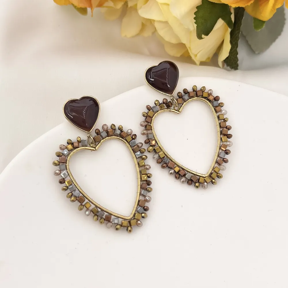 Cuore Vuoto-Orecchini in Acciaio - OAP-732-108