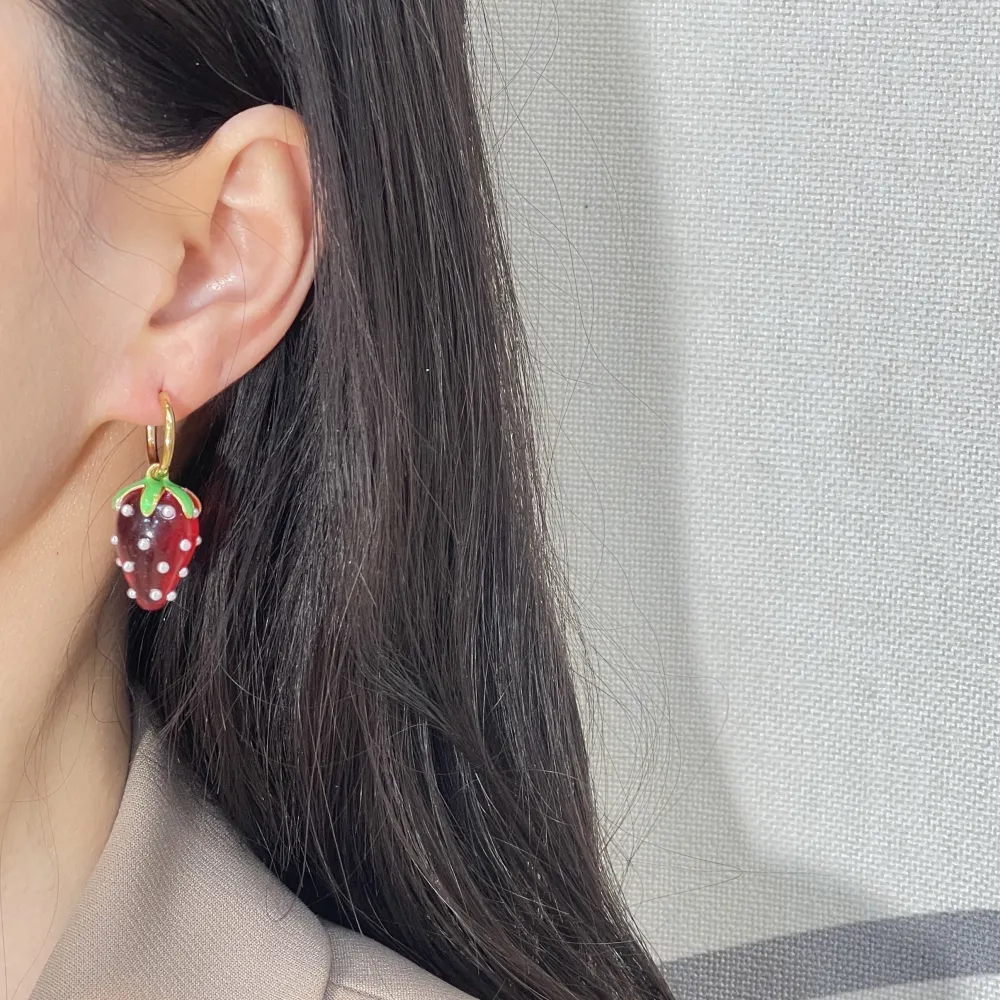 Margherita Fragola-Orecchini in Acciaio - OAP-732-388