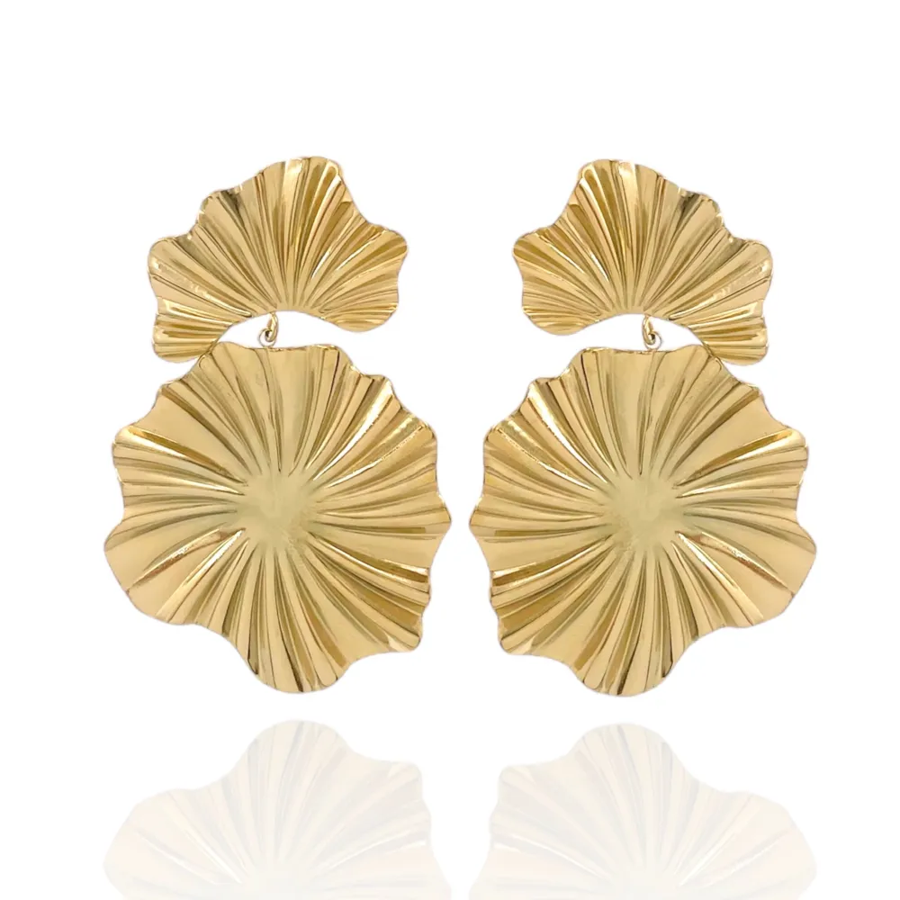 Foglia-Orecchini in Acciaio - OAP-732-47-257