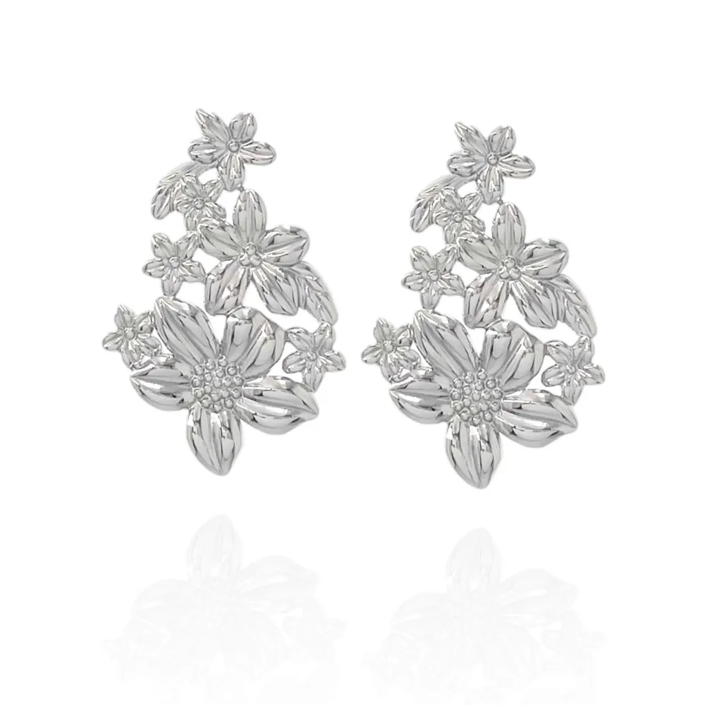 Fiore-Orecchini in Acciaio - OAP-732-52