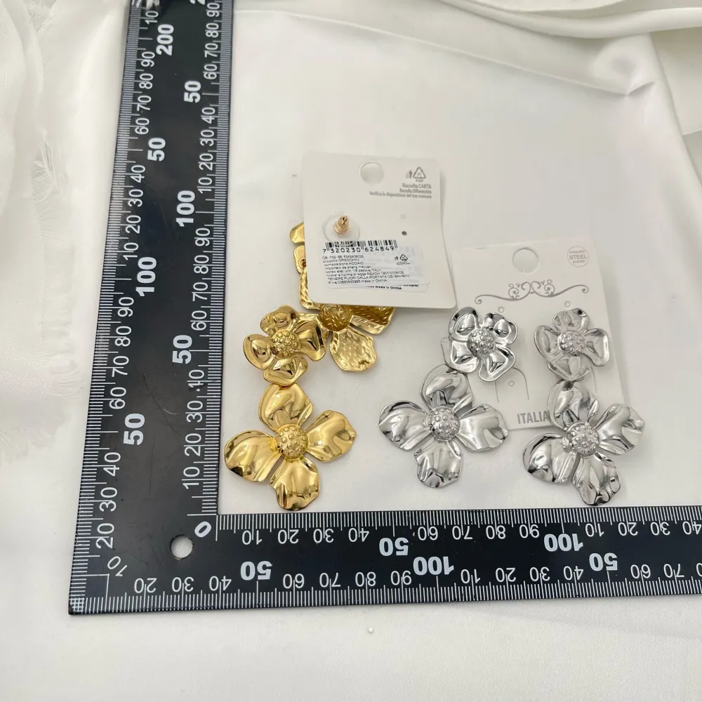 Fiore-Orecchini in Acciaio - OAP-732-88