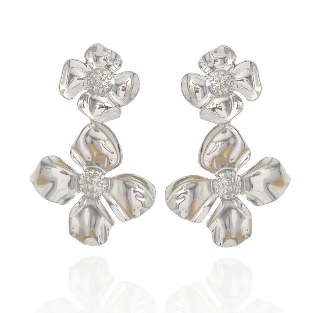 Fiore-Orecchini in Acciaio - OAP-732-88