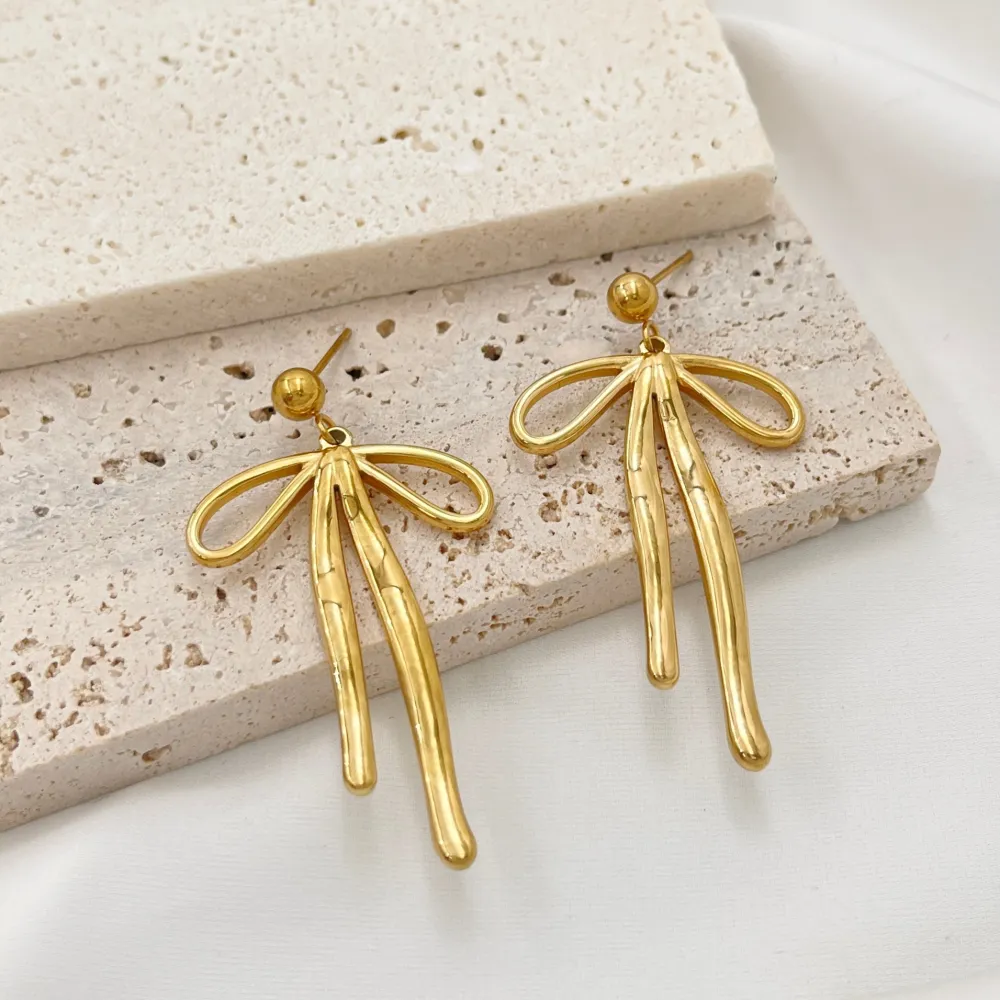 Fiocco -Orecchini in Acciaio - OAP-754-02