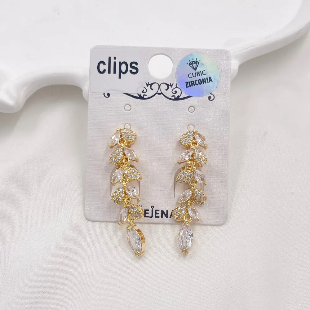 Fiore-Orecchini a Clip in Acciaio - OMK-506-349