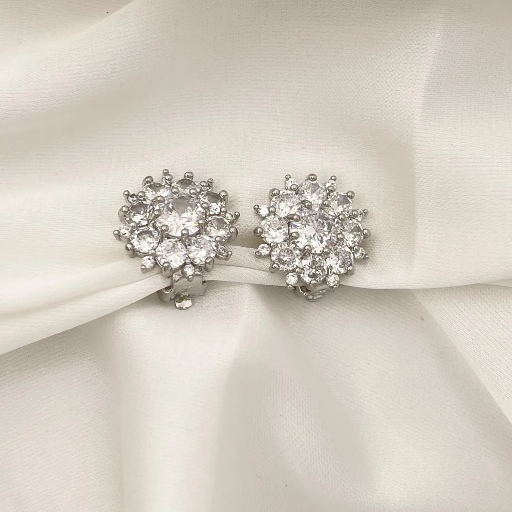 Fiore-Orecchini a Clip con Zirconia - OMK-506-SD24