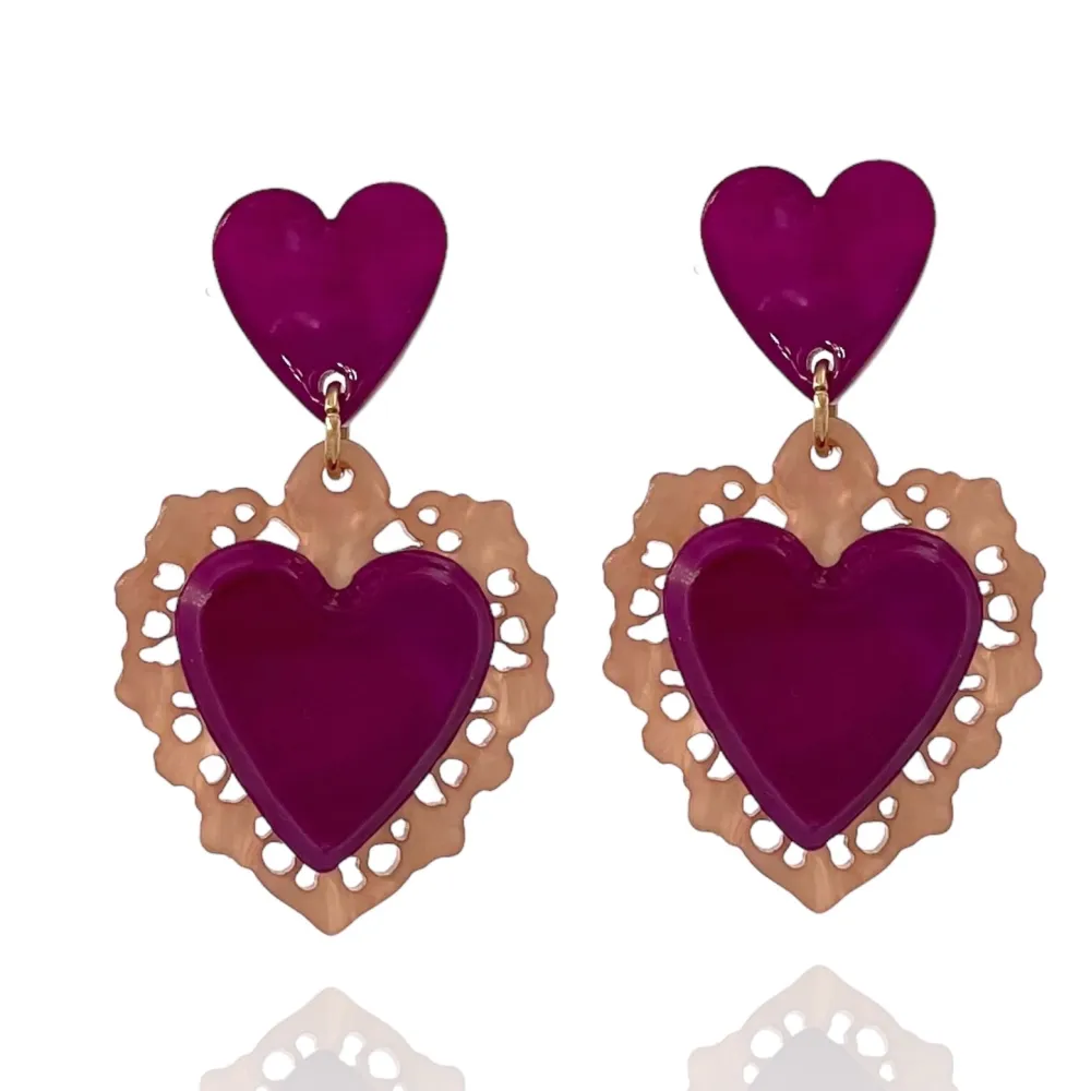 Sacro Cuore-Orecchini Moda in Resina - OMM-121-62