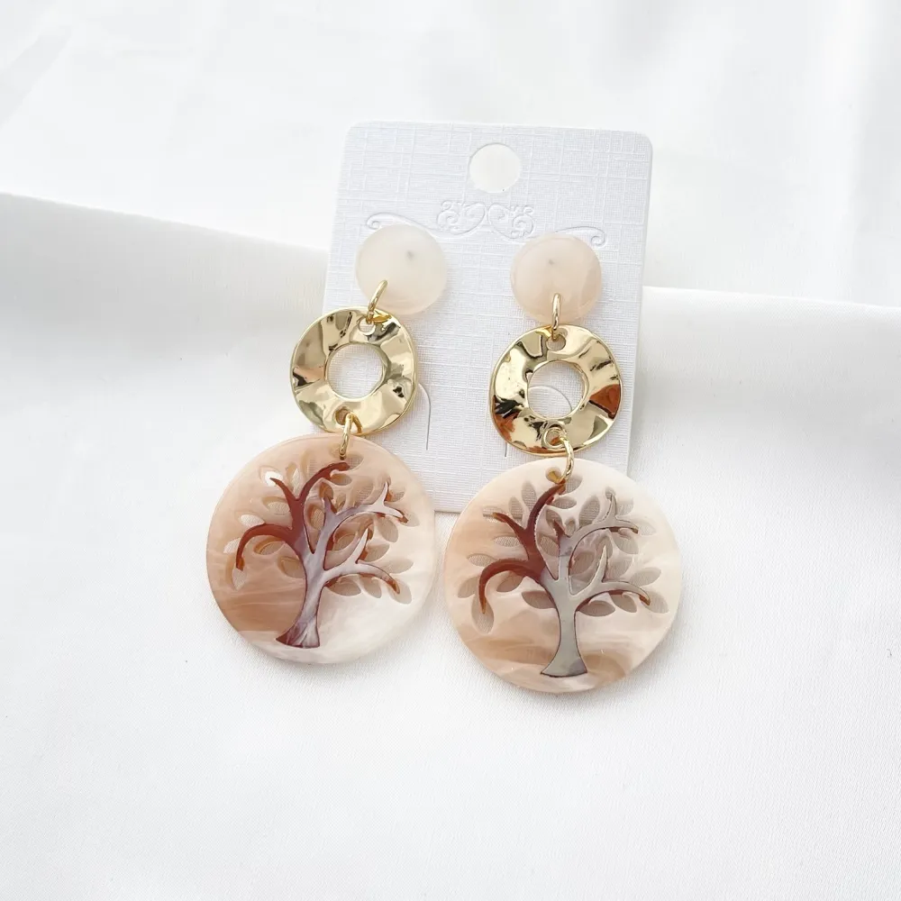Albero della Vita-Orecchini in Resina - OMM-15419