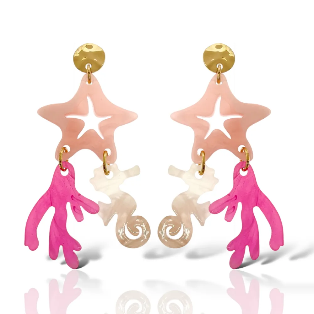 Stella Marina Conchiglia-Orecchini Moda - OMM-15549