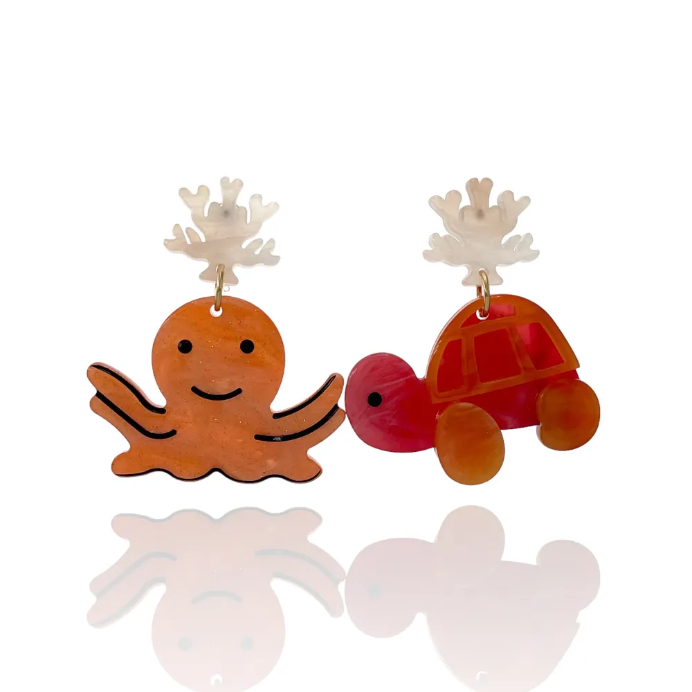 Mare Tarato Polipo-Orecchini Moda - OMM-15746