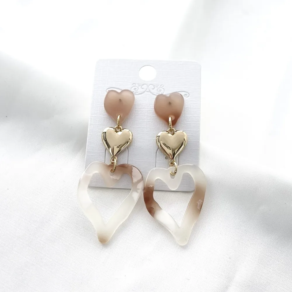 Cuore Vuoto-Orecchini in Resina Moda - OMM-15765 S