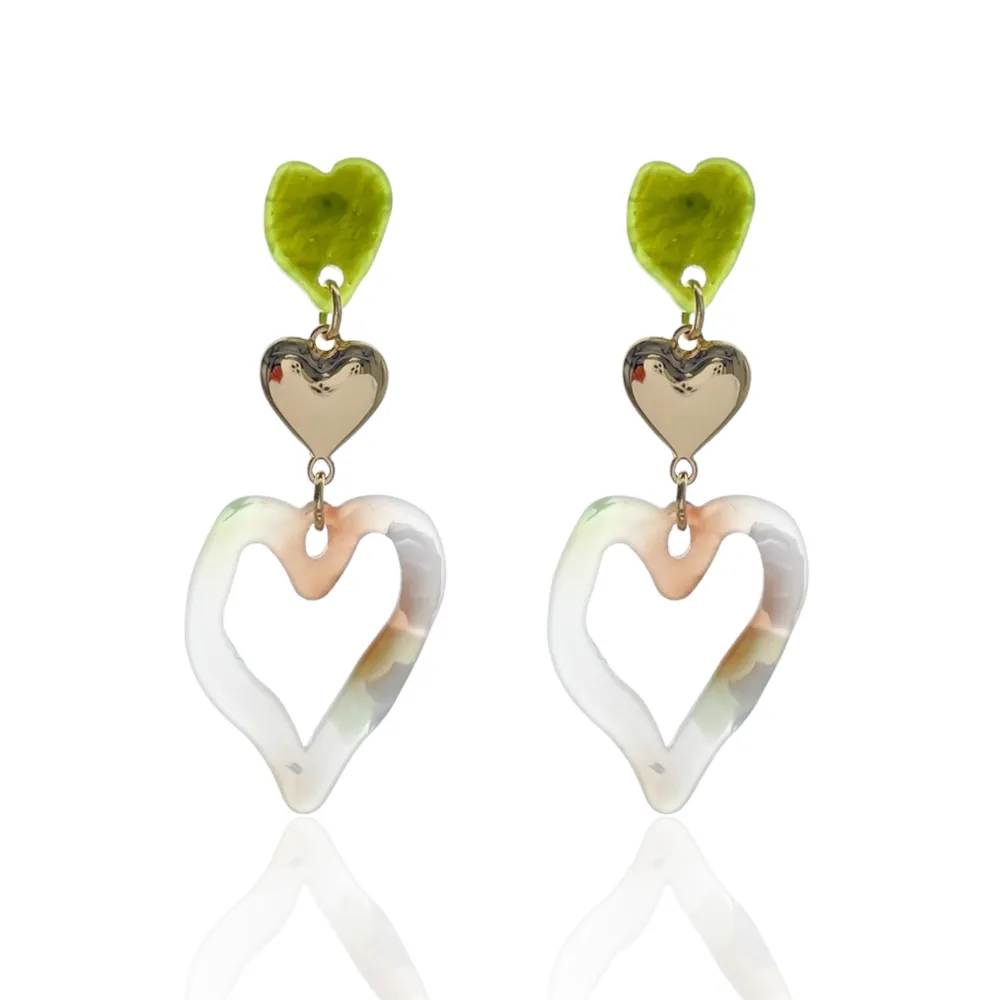 Cuore Vuoto-Orecchini in Resina Moda - OMM-15765 S