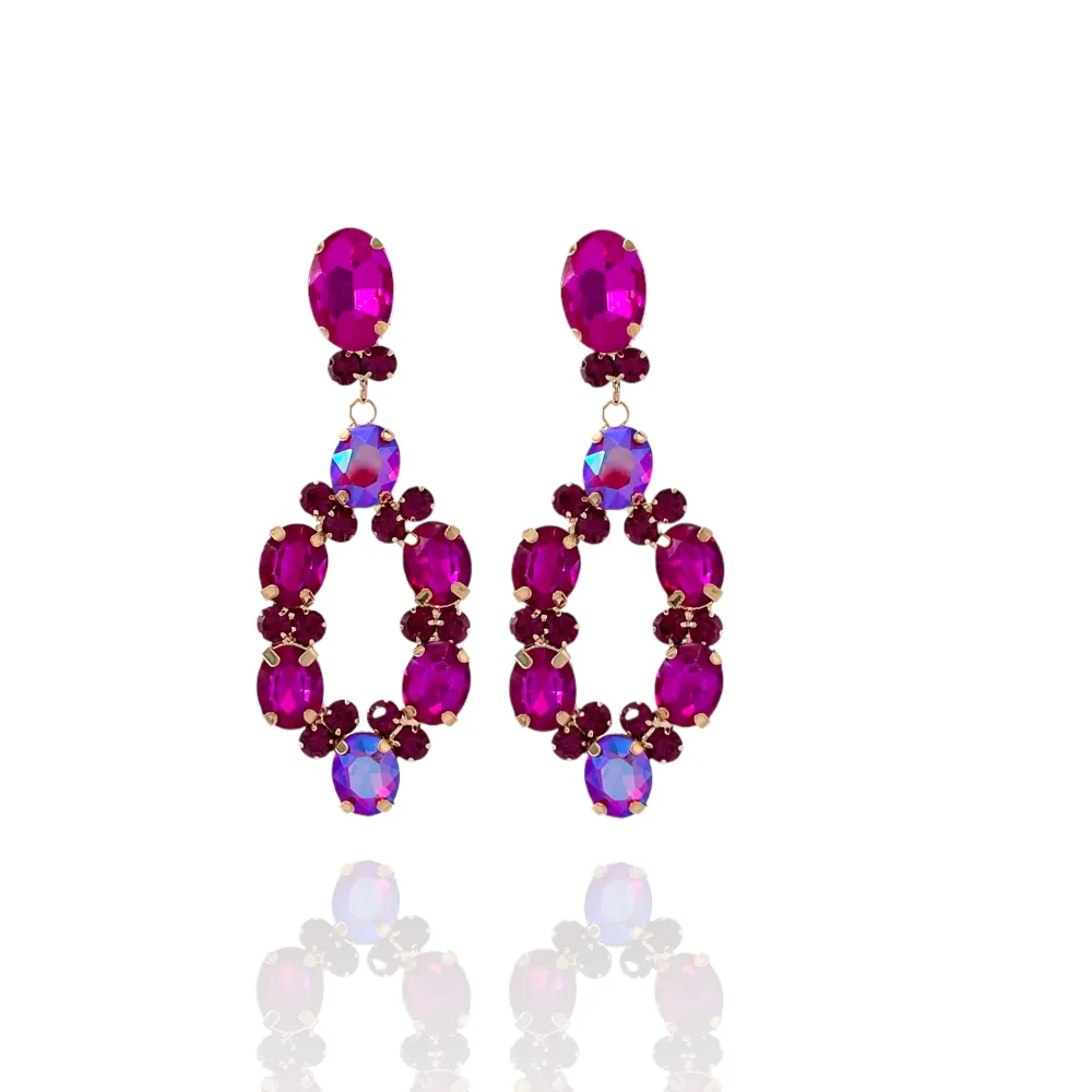 Cerchio Ovale-Orecchini Moda Vetro - OMM-159-22657