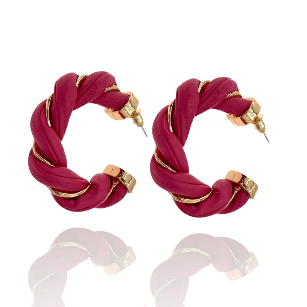 Cerchio Intrecciato-Orecchini Moda - OMM-183-22