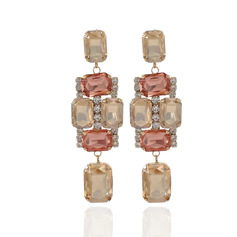 Fantasia -Orecchini Moda con Pietre Colorqte - OMM-381-207