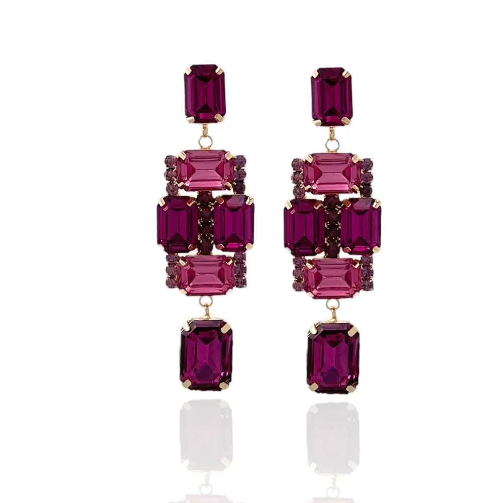 Fantasia -Orecchini Moda con Pietre Colorqte - OMM-381-207